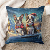 ボストンテラーズホリデーデザインバイリッチアメンギル クッション (ブランケット)