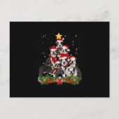 ボストンテリアおもしろいドグクリスマスツリーギフト 案内ポストカード (正面)