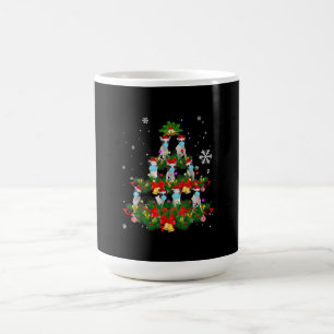 ボストンテリアおもしろいークリスマスツリードッグマスククリスマス コーヒーマグカップ