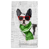 ボストンテリアおもしろいークリスマスドッグ スモールペーパーバッグ (正面)