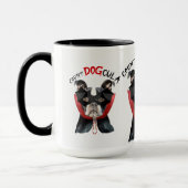 ボストンテリアおもしろいー伯爵DOGculaハロウィーン マグカップ (左)