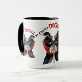ボストンテリアおもしろいー伯爵DOGculaハロウィーン マグカップ (正面左)
