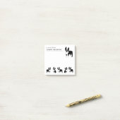 ボストンテリアかわいい黒犬と白犬ポストイット ポストイット (デスク上)