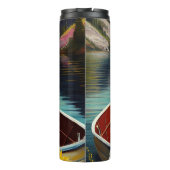 ボストンテリアがパドルに乗る:風光明媚な冒険 タンブラー (裏面)