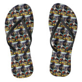 ボストンテリアがパドルに乗る:風光明媚な冒険 ビーチサンダル (ソール)