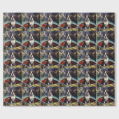 ボストンテリアがパドルに乗る:風光明媚な冒険 ラッピングペーパー (フラット)