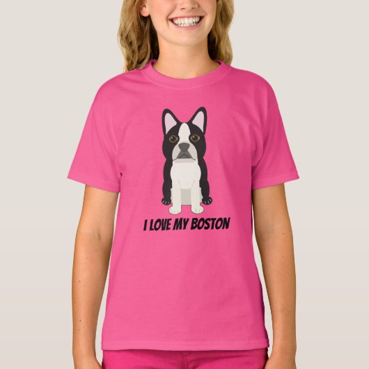 ボストンテリアが大好き Tシャツ (正面)