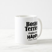 ボストンテリアが私を幸せにする コーヒーマグカップ (正面右)