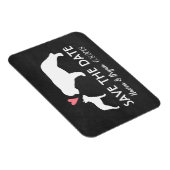 ボストンテリアとサンバーナード日付を保存 マグネット (右側)