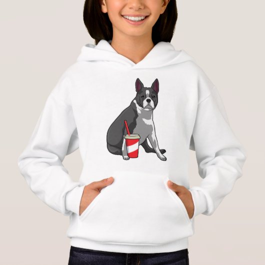 ボストンテリアとドリンク (正面)