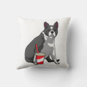 ボストンテリアとドリンク クッション (裏面)