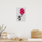 ボストンテリアとバルーン ポスター (キッチン)