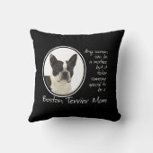 ボストンテリアのお母さんの枕 クッション (裏面)