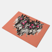 ボストンテリアのお母さん、ボストンテリアパパ、犬好き ドアマット (アングル)