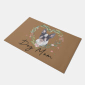 ボストンテリアのお母さん、ボストンテリアパパ、犬好き ドアマット (アングル)