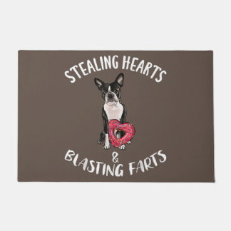 ボストンテリアのお母さん、ボストンテリアパパ、犬好き ドアマット