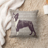 ボストンテリアのイラストレーションの枕 クッション (ブランケット)