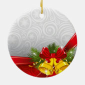 ボストンテリアのクリスマスのぶら下がったなオーナメント セラミックオーナメント (裏面)