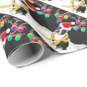 ボストンテリアのクリスマスの包装紙 ラッピングペーパー (ロールコーナー)