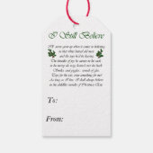 ボストンテリアのクリスマスプレゼント ギフトタグ (裏面)