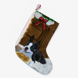 ボストンテリアのクリスマスプレゼント スモールクリスマスストッキング