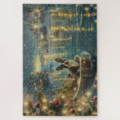 ボストンテリアのクリスマス祭典の航海 ジグソーパズル (縦)