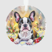 ボストンテリアのクリスマス オーナメント (裏面)