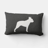 ボストンテリアのシルエット ランバークッション (裏面)