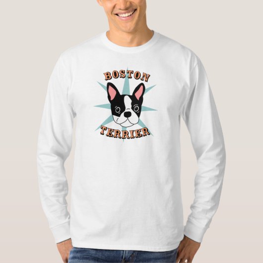 ボストンテリアのスターバスト Tシャツ (正面)