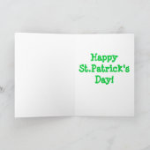 ボストンテリアのセントパトリックの日カード カード (内部)