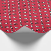 ボストンテリアのトナカイ ラッピングペーパー (角)