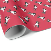 ボストンテリアのトナカイ ラッピングペーパー (ロールコーナー)