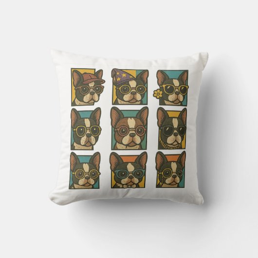 ボストンテリアのトレンドセッター クッション (正面)