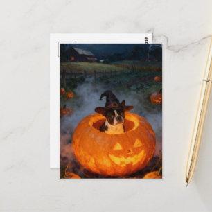 ボストンテリアのハロウィン ポストカード