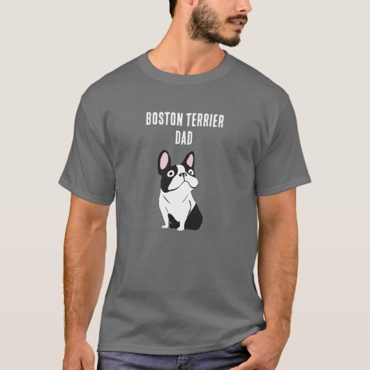 ボストンテリアのパパ Tシャツ (正面)