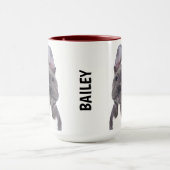 ボストンテリアのパーソナライズされたマグカップ マグカップ (中央)