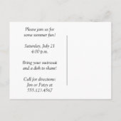 ボストンテリアのパーティの招待状を祝おう インビテーションポストカード (裏面)