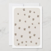 ボストンテリアのベビーシャワー 招待状 (裏面)