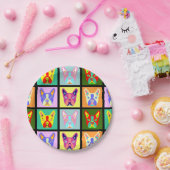 ボストンテリアのポップアート ペーパープレート (パーティー)