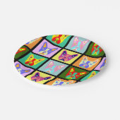 ボストンテリアのポップアート ペーパープレート (アングル)