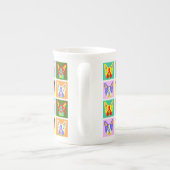 ボストンテリアのポップアート ボーンチャイナマグカップ (裏面)