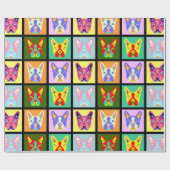 ボストンテリアのポップアート ラッピングペーパー (フラット)