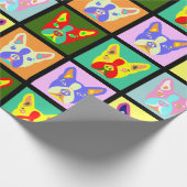 ボストンテリアのポップアート ラッピングペーパー (角)