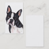 ボストンテリアのポートレートの名刺 名刺 (正面/裏面)