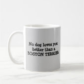 ボストンテリアのマグ コーヒーマグカップ (左)