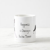 ボストンテリアのマグ コーヒーマグカップ (中央)