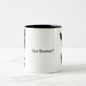 ボストンテリアのマグ-得られたボストンか。 ツートーンマグカップ (中央)