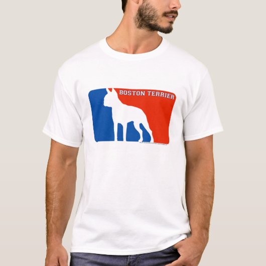 ボストンテリアのメジャーリーグ犬のTシャツ Tシャツ (正面)