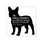 ボストンテリアの住所 ラバースタンプ (インプリント)