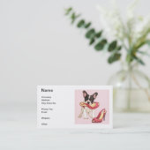 ボストンテリアの名刺 名刺 (スタンド正面)